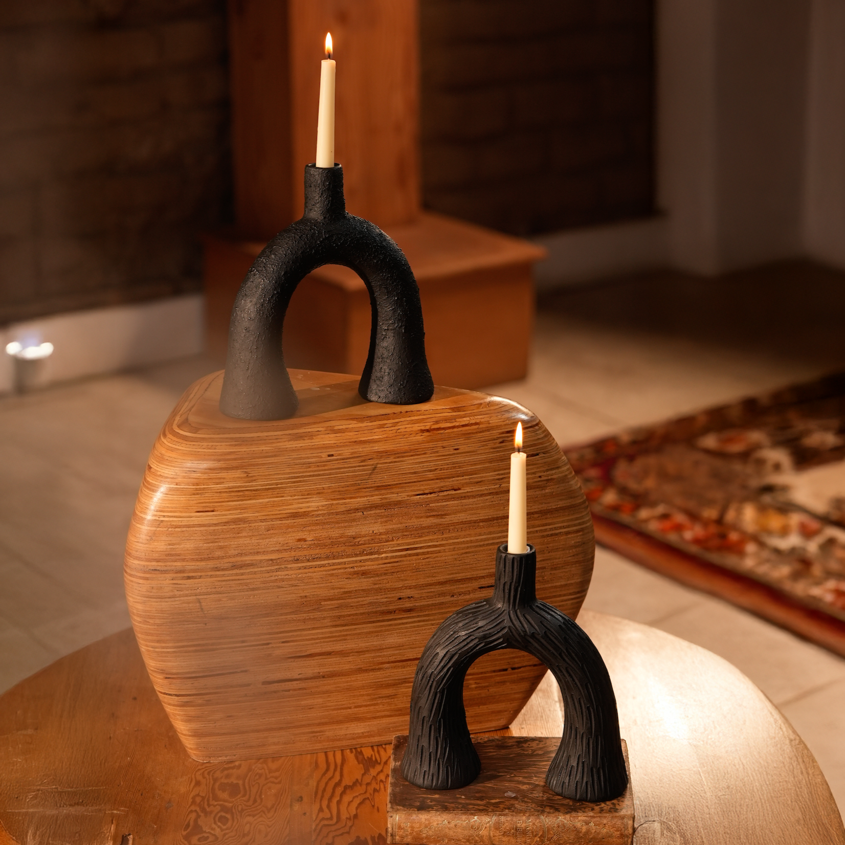 Chaka Ceramic Candle Holder Handcrafted Ritual Piece