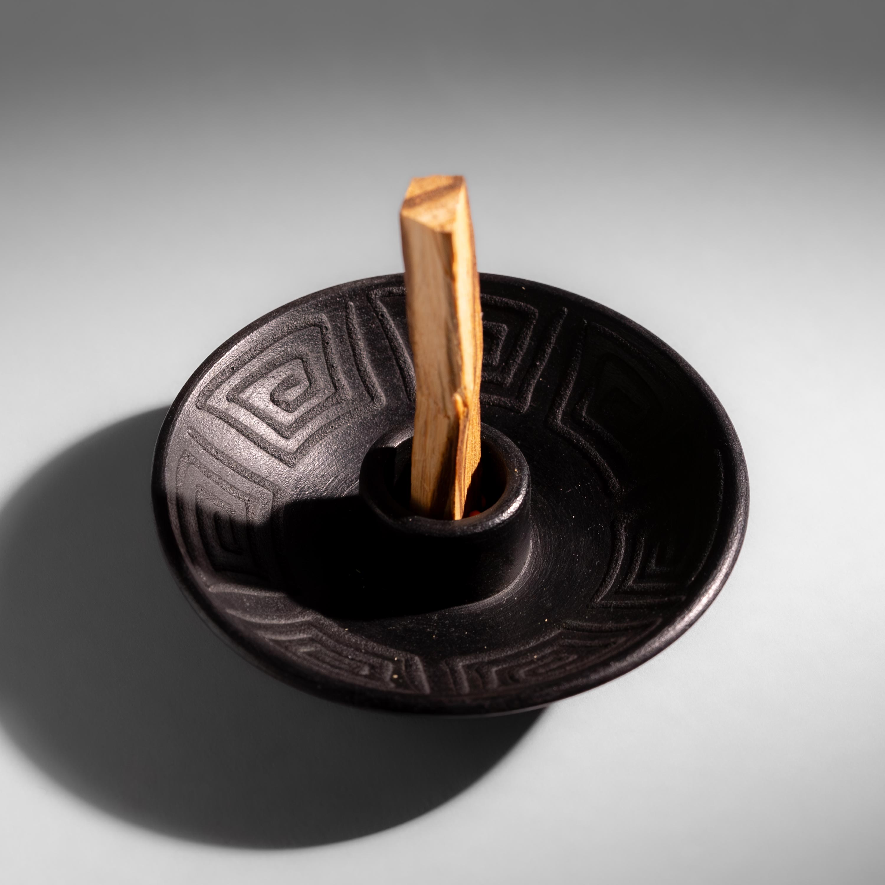 その他 Madoka Rindal / Palo Santo Holder L Authentic Palo Santo Holder from Chulucanas, Peru in Black and