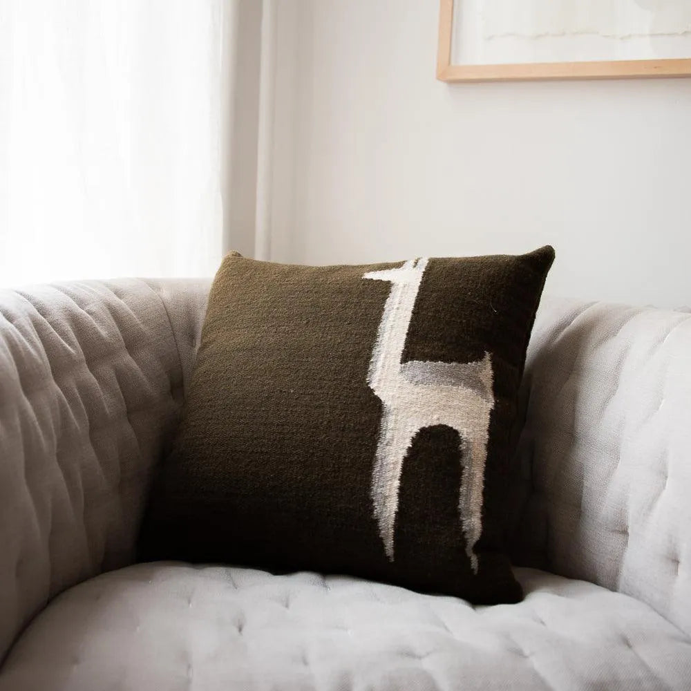 Handwoven Wool Cushion Cover 100% Peruvian Lambswool
