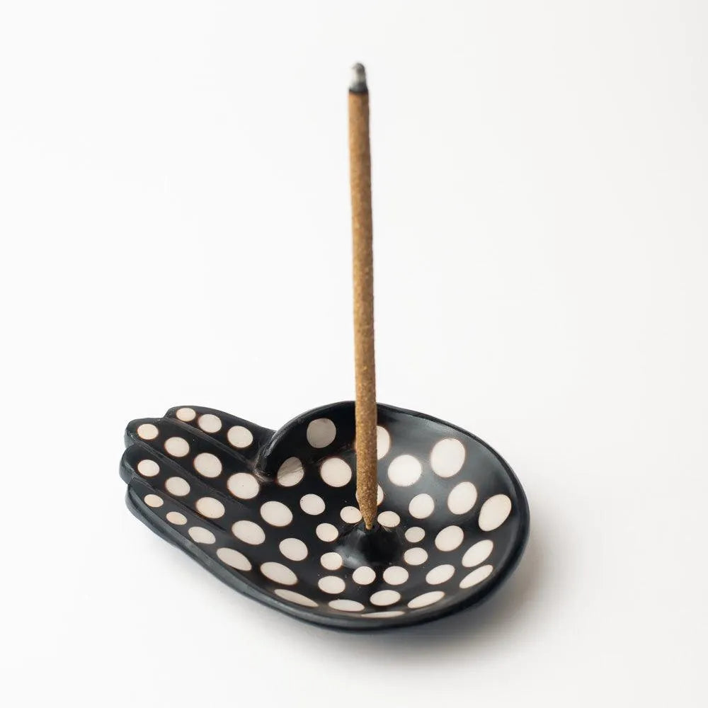 " Hand" Ceramic Incense Holder Handmade Chulucanas Peru