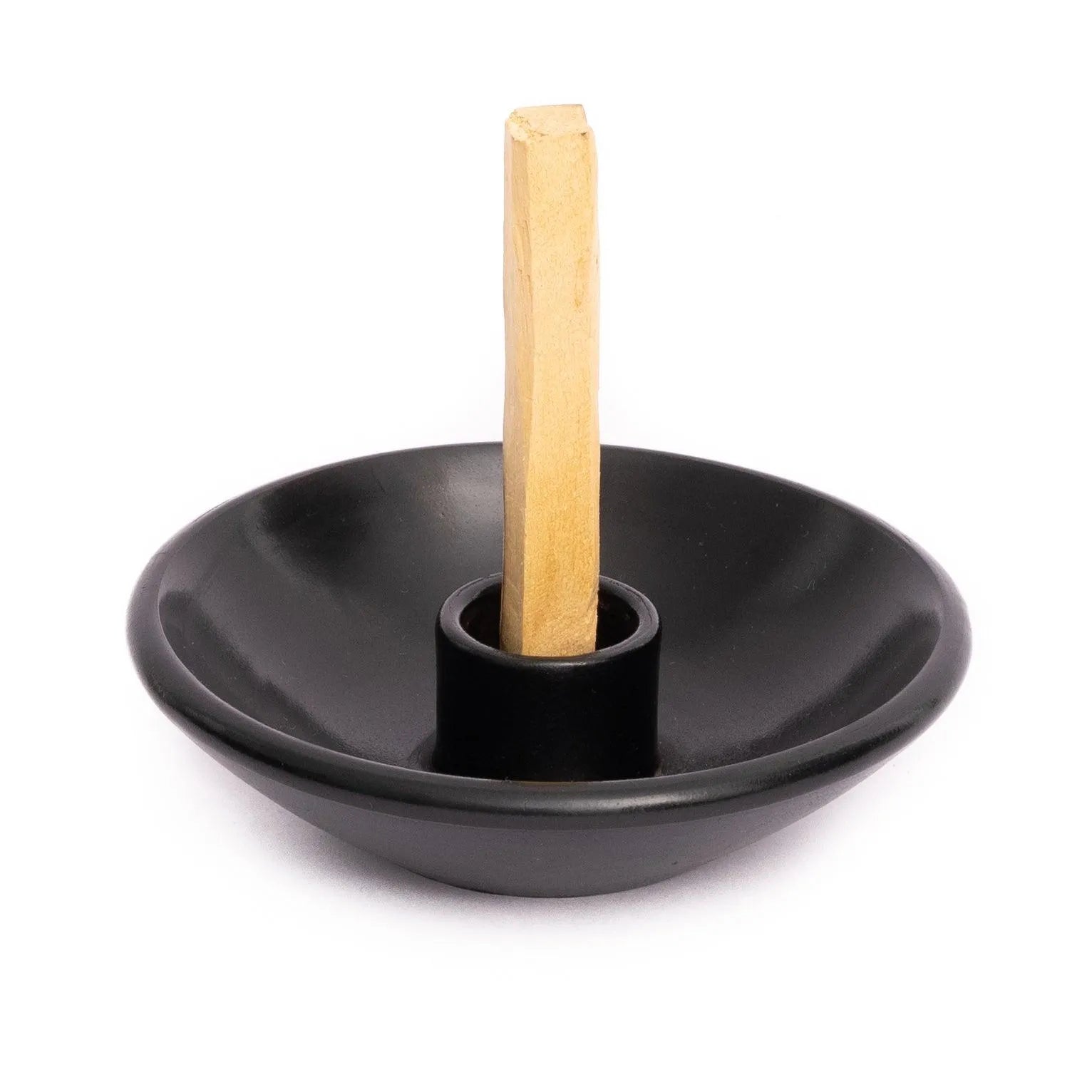 Authentic Palo Santo Holder from Chulucanas, Peru in Black and